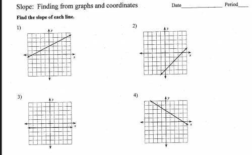 Slopes: Finding from graphs and coordinates. CAN SOMEONE HELP ME WITH THIS? PLEASEEE