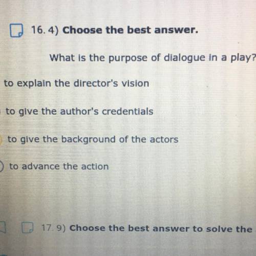 Please help asap what is the purpose of dialogue in a play?