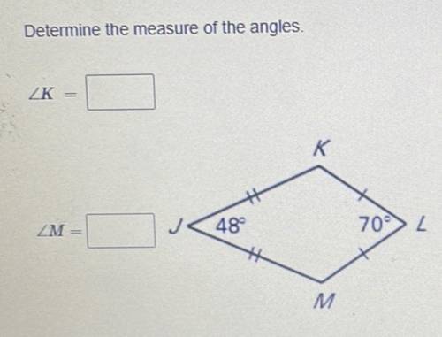 Determine the measure of the angles.