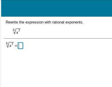 Rewrite the expression with rational exponents.