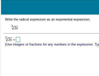 Write the radical expression as an exponential expression.