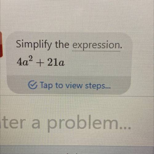 Simplify 3a(2a+7)-2a²