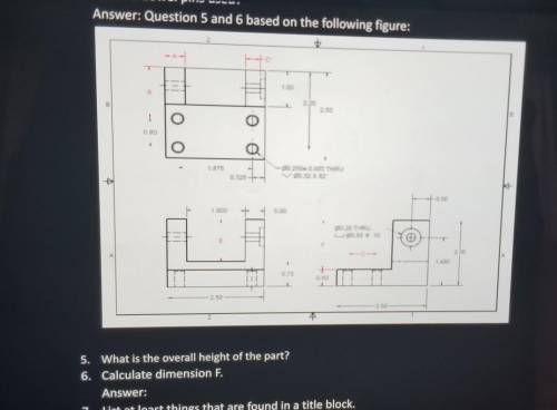 What is Question 5 and 6 for this figure on the Mechanical Process Lab ?