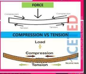 What is the difference between compression and tension forces