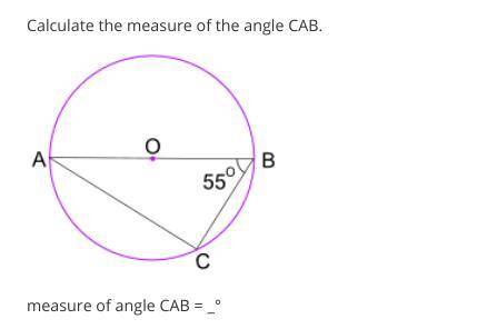 Calculate the measure of the angle CAB