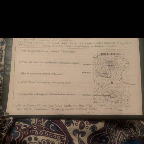 1. Why do you think the map is labeled Three Sisters”?

also, i know this isn’t chemistry but i c