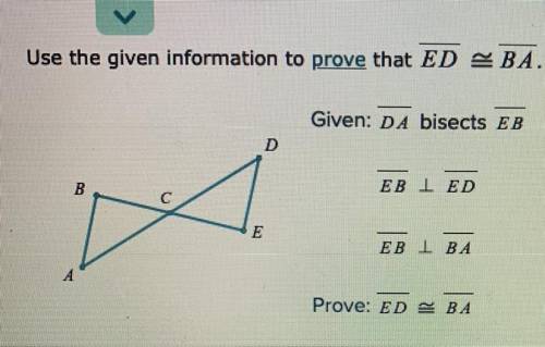 Please help me prove that ED is congruent to BA! I thought I had it right by proving right and vert