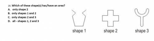 Which of these shapes have an area
