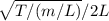 \sqrt{T/(m/L)} / 2L