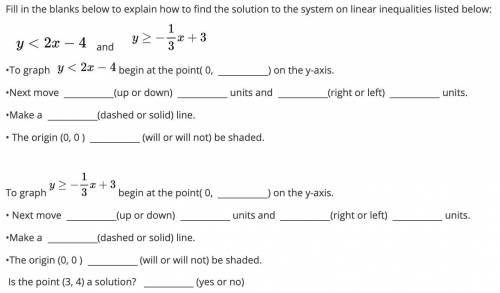 Solve the linear equalities and explanation on how to do so..