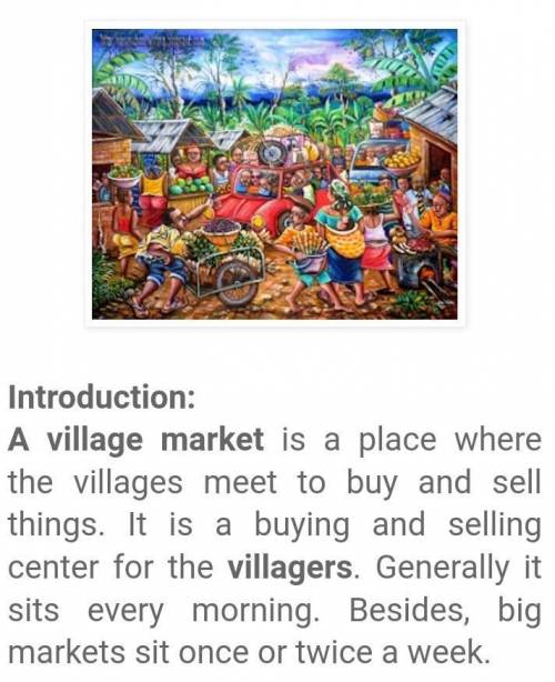 The biggest market in my village