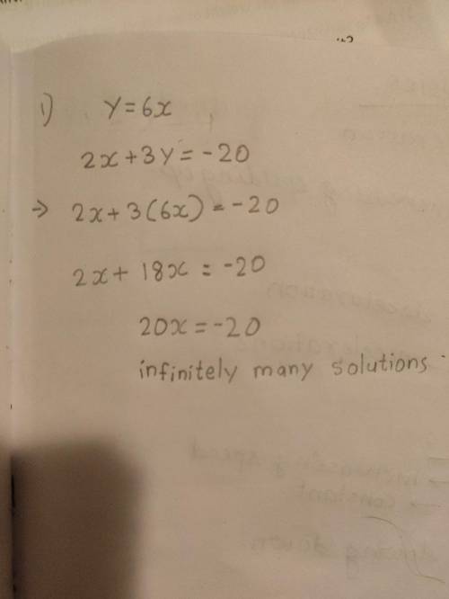 Solve the system of equation using substitution