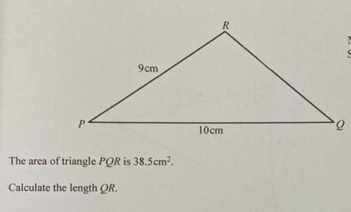 The area of triangle is 38.5 cm. help me solve this question. thanks