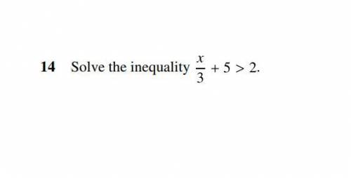 Maths question inequality