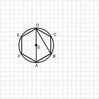The figure below shows regular hexagon ABCDEF inscribed in a circle. Prove that triangle BDF is equ