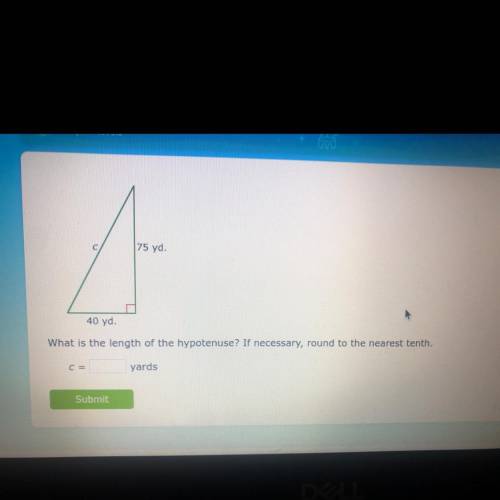 What is the length of the hypotenuse?If necessary,round to the nearest tenth
