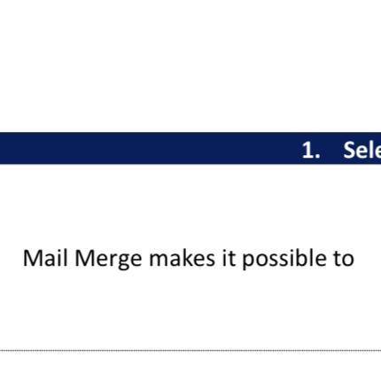 Mail merge makes it possible to