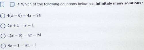 Which of the following equations below has infinitely many solutions?