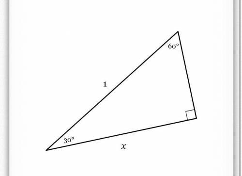 Find the length of side 
x
x in simplest radical form with a rational denominator.