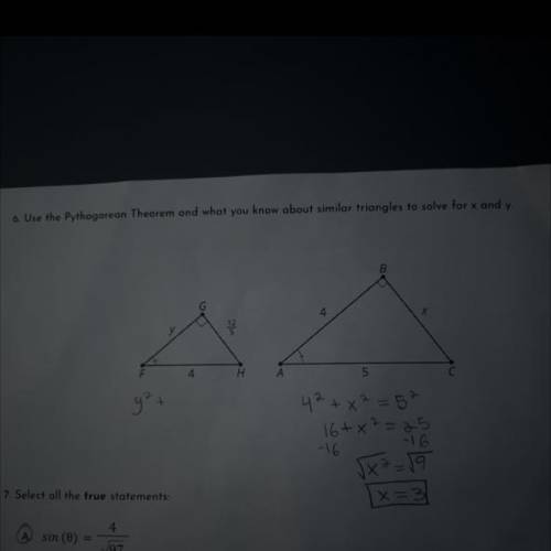 I solved the 2nd triangle pls help with the first one