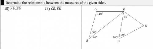 Determine the relationship between the measures of the given sides.

REFER TO ATTACHMENT! Best ans