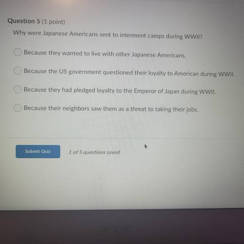 History Question! Has to be correct! ASAP. There is 2