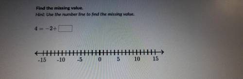 *PLS HELP*

Find the missing valueHint: Use the number line to find the missing value Question: 4