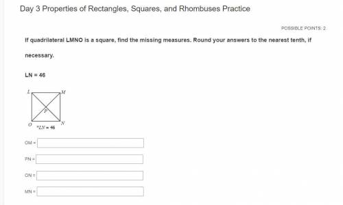 If quadrilateral LMNO is a square, find the missing measures. Round your answers to the nearest ten
