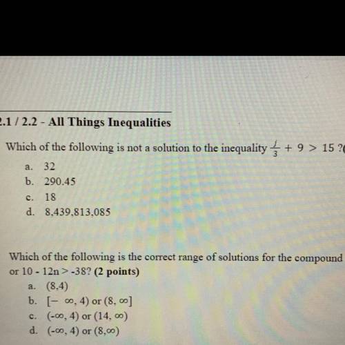 Inequality’s 
Please do the first question with explanation