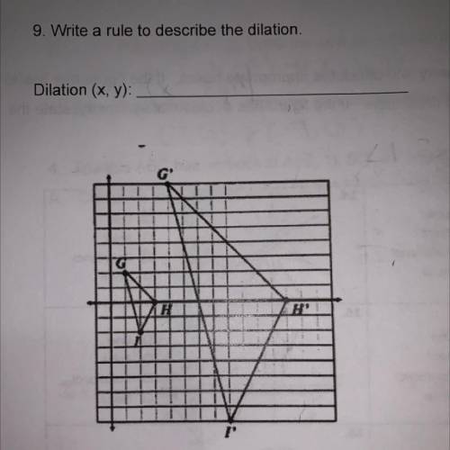 Write a rule to describe the dilation