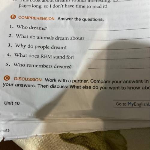 Vocabulary answer the questions