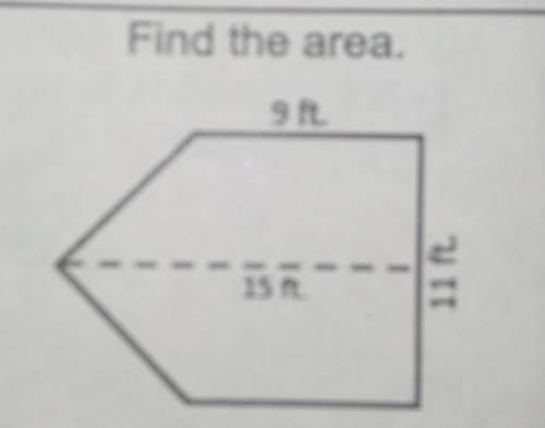 Find the area9ft11ft15ft
