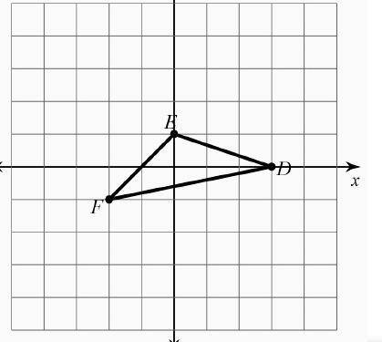 What is the coordinate of D’ if triangle D’E’F’ is created by dilating DEF with a scale factor of 0