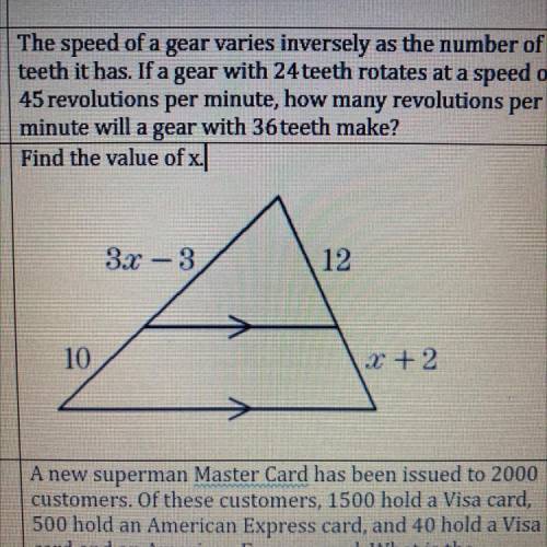 Can someone help me out on the triangle problem?
