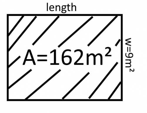 A rectangular field has an area of 162 m² the width of this field is 9m what is the perimeter of thi