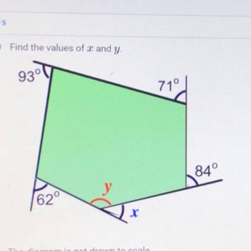 Find the values of x and y - GIVING BRAINLIEST 
Look at photo