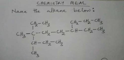 Answer the question in the file. it is to name the alkane