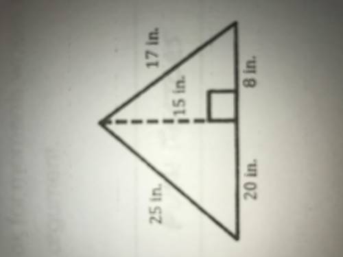 Calculate the area of the triangle. Figures are not drawn to scale.