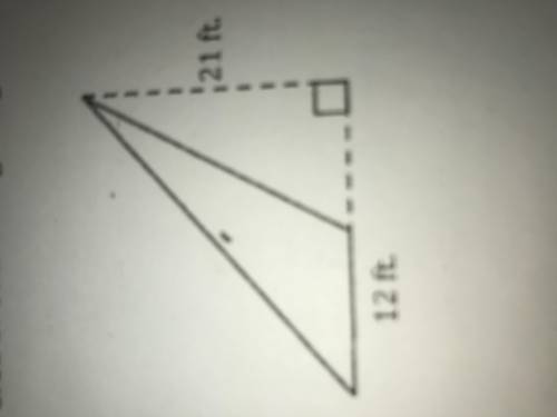 Calculate the area of the triangle, figures are not drawn to scale.