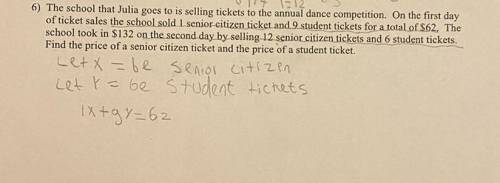 The school that Julia goes to is selling tickets to the annual dance competition. On the first day