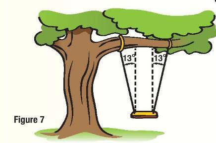 9.two ropes tied to a tree branch hold up a child swing as shown in figure 7 . the tension in each