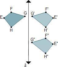 Which composition of transformations maps figure EFGH to figure EFGH?

a reflection across lin
