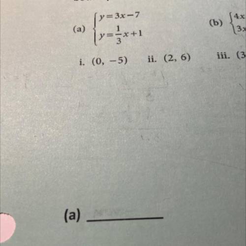 Which pair makes both equations true? please help