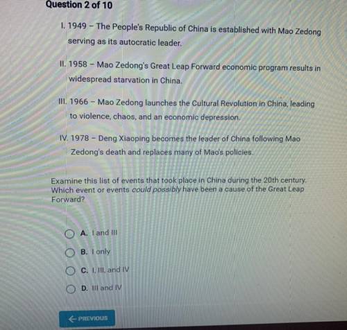 Examine this list of events that took place in China during the 20th century. Which event or events