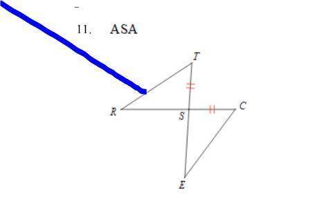 State what additional information needs to be given in order to know that the triangles are congrue