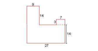 What is the area of the polygon given below?

A. 378 sq. units
B. 580 sq. units
C. 756 sq. units