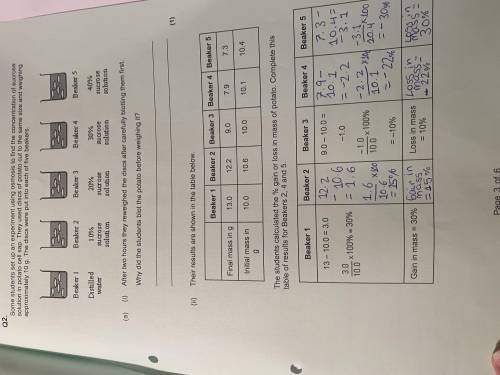 can someone help me complete this? i don’t understand any of it other than Q2. A) ii) (the results