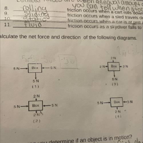 Calculate the net force and direction of the following diagrams.
Please help!!!
