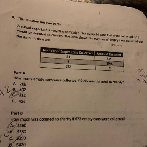 Guys I need help with part b what’s the right answer and explain please