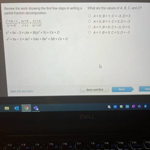 Plz help!

Review the work showing the first few steps in writing a
partial fraction decomposition